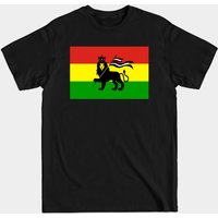 T-shirt pour hommes Drapeau Rasta en noir