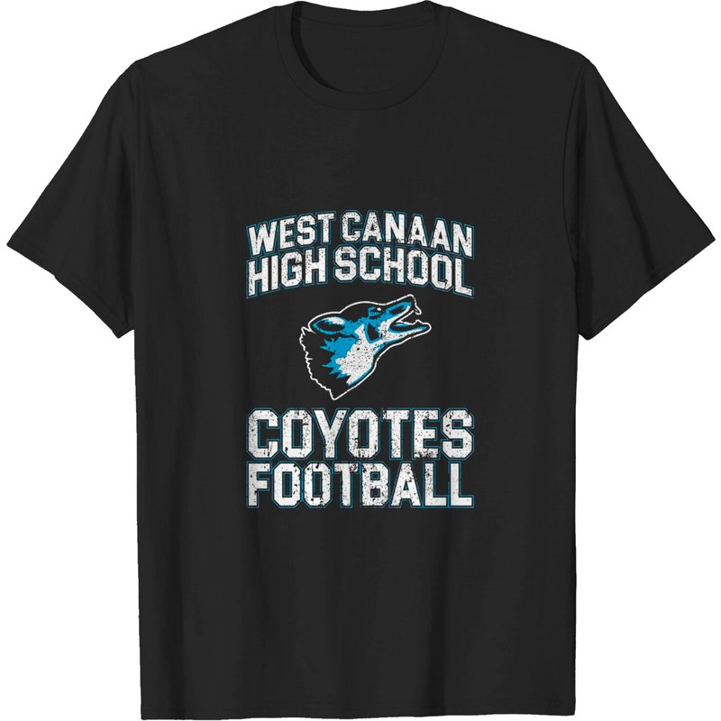 T-shirt Varsity Blues de l'équipe de football des Coyotes de West Canaan High School — T-shirts pour hommes