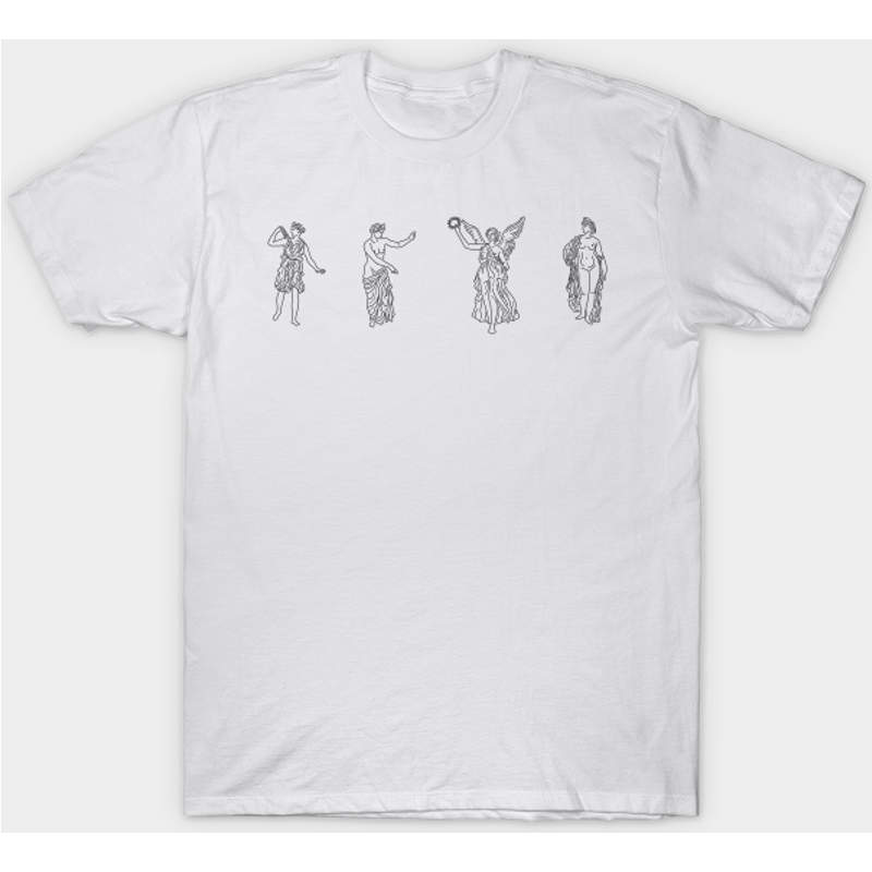 T-shirt Blanc Déesses Grecques pour Hommes - Mythologie Grecque — T-shirts pour hommes
