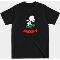 T-shirt Snoopy Skating pour hommes en noir — T-shirts pour hommes