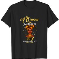 T-shirt Homme Queens Are Born In July Anniversaire