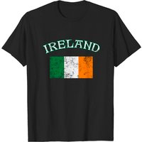 Ireland Flag Irish Pride Distressed Design T-Shirt for Men