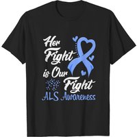 T-shirt de sensibilisation ALS Her Fight Is Our Fight pour hommes — T-shirts pour hommes