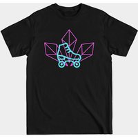 Geometric Roller Skate T-Shirt for Men - Black