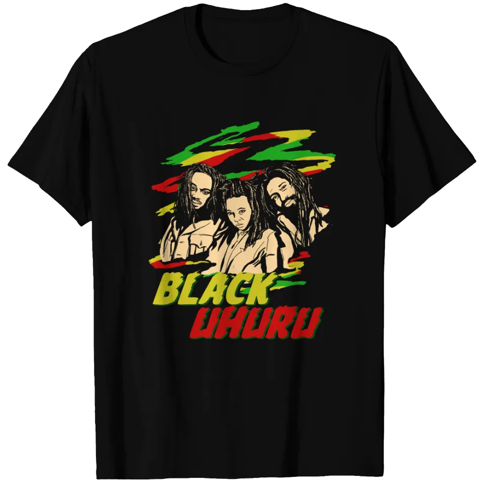 B U - Black Uhuru Men's T-Shirt in Black — Mens T Shirts