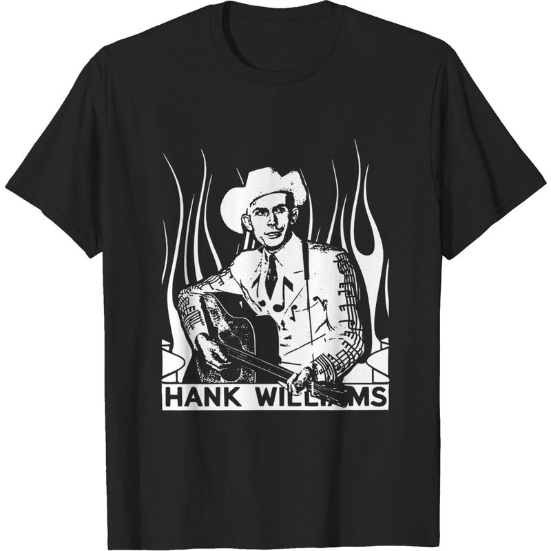 T-shirt pour hommes Hank Williams en noir