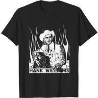 T-shirt pour hommes Hank Williams en noir — T-shirts pour hommes