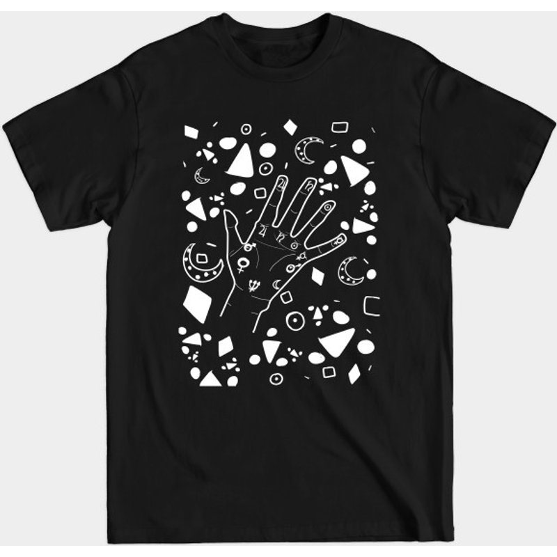T-shirt Palmistry Psychic pour hommes en noir — T-shirts pour hommes
