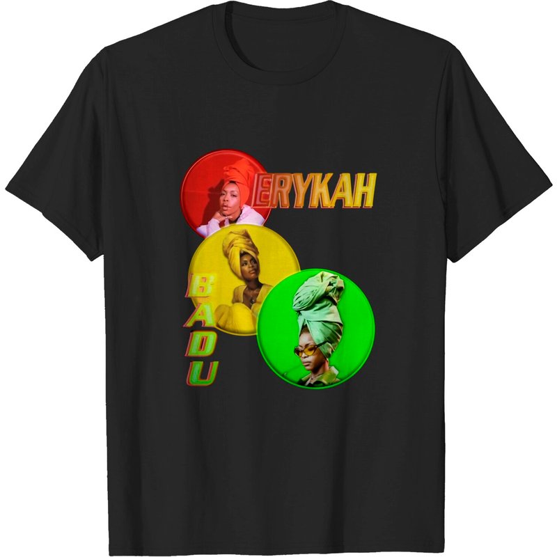 T-shirt noir pour hommes Erykah Badu — T-shirts pour hommes