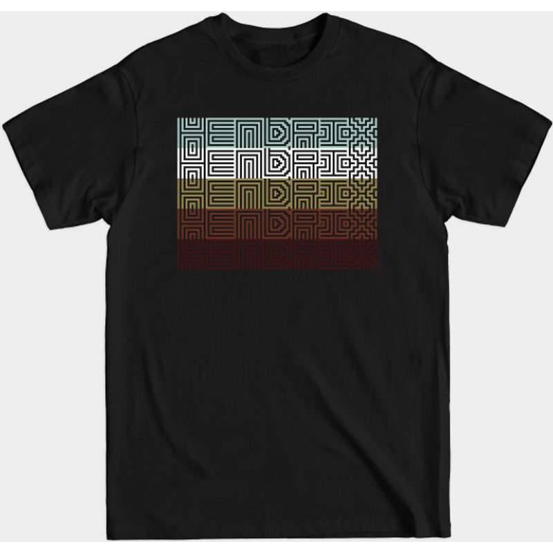 T-shirt Noir pour Hommes Hendrix avec Design Unique — T-shirts pour hommes