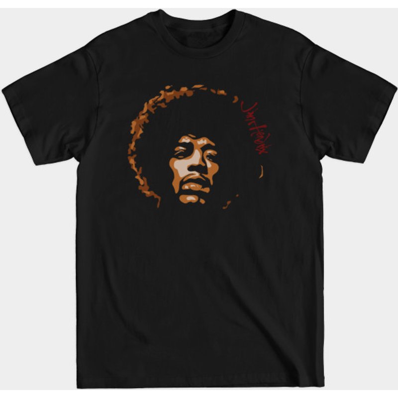 T-shirt Art de Jimi Hendrix pour hommes en noir — T-shirts pour hommes