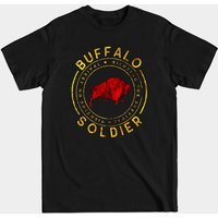 T-shirt noir pour hommes Buffalo Soldier — T-shirts pour hommes