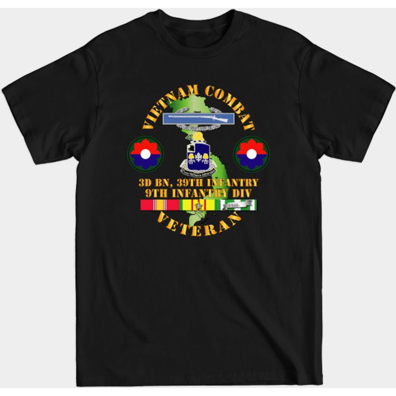 Vietnam Combat Infantry Veteran T-Shirt - 3rd Bn 39th Inf - 9th ID — Mens T Shirts