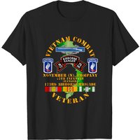 T-shirt Vietnam Combat Vet N Co 75th Infantry pour hommes