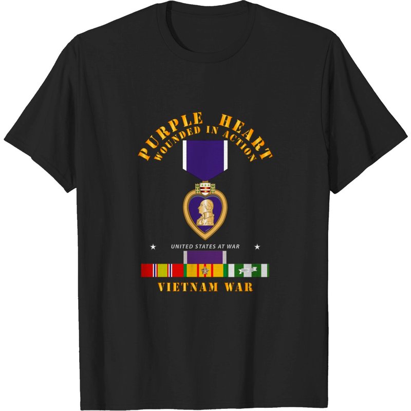 Purple Heart Vietnam Service T-shirt for Men — Mens T Shirts