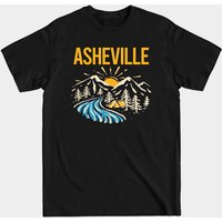 T-shirt pour hommes Nature Landscape Asheville en noir — T-shirts pour hommes