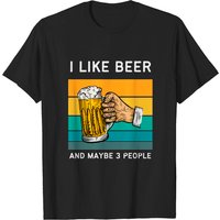 T-shirt pour hommes I Like Beer And Maybe 3 People