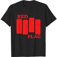 T-shirt pour hommes Red Flag en noir — T-shirts pour hommes