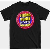Strong Women Scare Weak Men - Wonder Woman Men's T-Shirt — Mens T Shirts