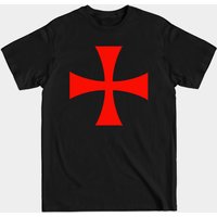 T-shirt Croisade des Templiers pour hommes en noir — T-shirts pour hommes