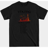 T-shirt Viking World Tour Histoire Médiévale Norse Longship pour Hommes