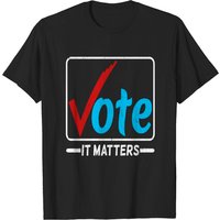T-shirt Vote It Matters pour hommes en noir — T-shirts pour hommes