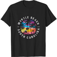 T-shirt pour hommes Myrtle Beach SC Palm Tree