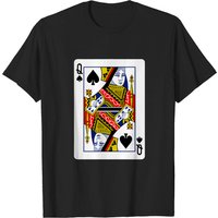 T-shirt pour hommes Carte à jouer Reine de Piques — T-shirts pour hommes