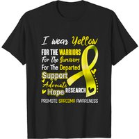 I Wear Yellow For Sarcoma Awareness T-Shirt for Men