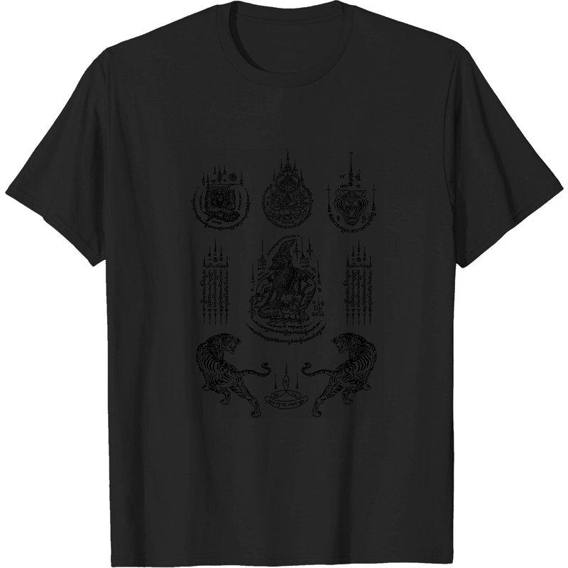 T-shirt pour hommes Sak Yant Tatouage Thaï Traditionnel V01 — T-shirts pour hommes