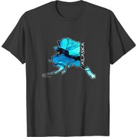 T-shirt pour hommes Blue Alaska Alaska en noir