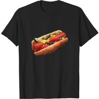 T-shirt pour hommes avec design artistique de hot dog à la Chicago — T-shirts pour hommes