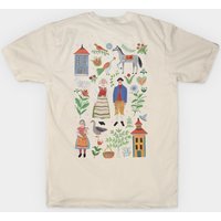 T-shirt pour hommes Art populaire suédois en noir — T-shirts pour hommes