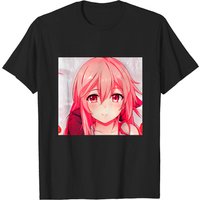 T-shirt Homme avec Fille Anime Mignonne aux Cheveux Roses — T-shirts pour hommes