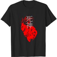 T-shirt Red Shinigami Anime Face pour hommes
