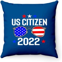 US Citizen Est. 2022 American Flag Throw Pillows — Decorative Cushions