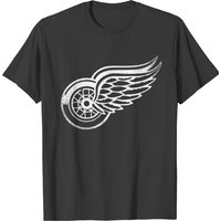 T-shirt pour hommes Vintage Red Wings en noir — T-shirts pour hommes
