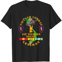 T-shirt Vietnam Combat Cavalry Veteran W 1st Aviation Bde — T-shirts pour hommes