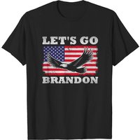 T-shirt pour hommes Let's Go Brandon Vintage Drapeau USA Aigle — T-shirts pour hommes