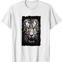 T-shirt pour hommes White Tiger Green Eyes — T-shirts pour hommes