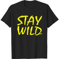T-shirt pour hommes Stay Wild en noir