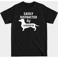 T-shirt pour hommes Weiner Dog - Facilement Distrait par les Chiens — T-shirts pour hommes