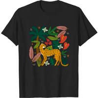 T-shirt pour hommes Lost Cheetah Cheetah en noir — T-shirts pour hommes