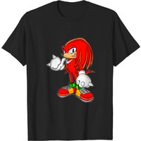 T-shirt pour hommes Knuckles The Echidna en noir — T-shirts pour hommes