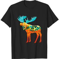 Triangimal Moose Men's Black T-Shirt