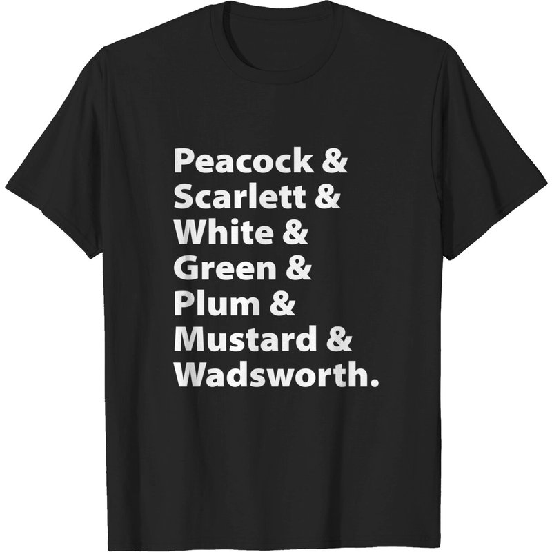 T-shirt Clue Names Film pour hommes en noir — T-shirts pour hommes
