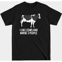 T-shirt humoristique I Like Cows And Maybe 3 People pour hommes