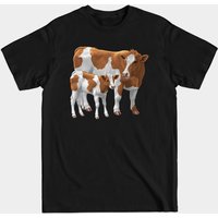 T-shirt pour hommes vache Guernsey et veau mignon