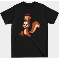 T-shirt pour hommes avec design d'écureuil et gland — T-shirts pour hommes