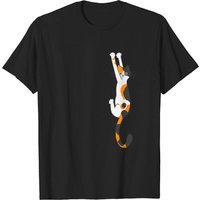 T-shirt pour hommes Calico Cat Hanging On — T-shirts pour hommes